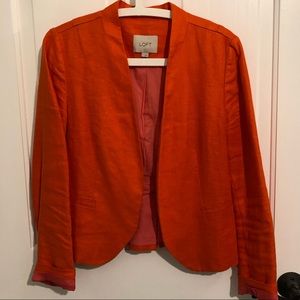 Loft Linen Orange Blazer